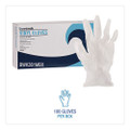 Exam Vinyl Gloves, Powder/latex-free, 3 3/5 Mil, Clear, Medium, 100/box
