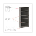 Alera Valencia Series Bookcase, Four-shelf, 31.75w X 14d X 64.75h, Gray