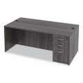 Alera Verona Veneer Series Straight Front Desk Shell, 71" X 35.5" X 29.63", Gray