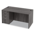 Alera Valencia Series Straight Front Desk Shell, 59.13" X 29.5" X 29.63", Gray