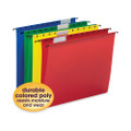 Poly Hanging Folders, 0.75" Expansion, Letter Size, 1/5-cut Tab, Assorted, 12/pack