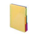 Three-ring Binder Poly Index Dividers With Pocket, 11.25 X 9.75, Assorted Colors, 30/box