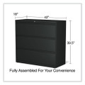 Lateral File, 3 Legal/letter/a4/a5-size File Drawers, Black, 42" X 18" X 39.5"