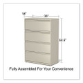 Lateral File, 4 Legal/letter-size File Drawers, Putty, 36" X 18" X 52.5"
