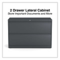 Lateral File, 2 Legal/letter-size File Drawers, Charcoal, 42" X 18" X 28"
