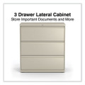Lateral File, 3 Legal/letter/a4/a5-size File Drawers, Putty, 36" X 18" X 39.5"