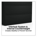 Lateral File, 2 Legal/letter-size File Drawers, Black, 36" X 18" X 28"