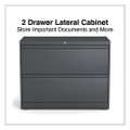 Lateral File, 2 Legal/letter/a4/a5-size File Drawers, Charcoal, 36" X 18" X 28"