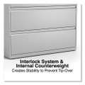 Lateral File, 5 Legal/letter/a4/a5-size File Drawers, 1 Roll-out Posting Shelf, Light Gray, 42" X 18" X 64.25"