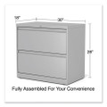 Lateral File, 2 Legal/letter-size File Drawers, Light Gray, 30" X 18" X 28"