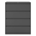 Lateral File, 4 Legal/letter/a4/a5-size File Drawers, Charcoal, 42" X 18" X 52.5"