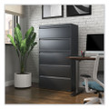 Lateral File, 5 Legal/letter/a4/a5-size File Drawers, Charcoal, 36" X 18" X 64.25"