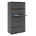 Lateral File, 5 Legal/letter/a4/a5-size File Drawers, Black, 36" X 18" X 64.25"