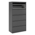 Lateral File, 5 Legal/letter/a4/a5-size File Drawers, Black, 36" X 18" X 64.25"