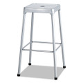 Bar-height Steel Stool, Backless, Supports Up To 250 Lb, 29" Seat Height, Silver Bar-height Steel Stool, Backless, Supports Up To 250 Lb, 29" Seat Height, Silver
