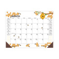 Recycled Honeycomb Desk Pad Calendar, 18.5 X 13, White/multicolor Sheets, Brown Corners, 12-month (jan To Dec): 2023