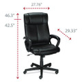 Alera Dalibor Series Manager Chair, Supports Up To 250 Lb, 17.5" To 21.3" Seat  Height, Black Seat/back, Black Base