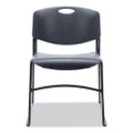 Alera Resin Stacking Chair, Supports Up To 275 Lb, Black Seat/back, Black Base, 4/carton