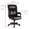Alera Darnick Series Manager Chair, Supports Up To 275 Lbs, 17.13" To 20.12" Seat Height, Brown Seat/back, Brown Base