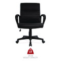 Alera Breich Series Manager Chair, Supports Up To 275 Lbs, 16.73" To 20.39" Seat Height, Black Seat/back, Black Base