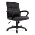 Alera Breich Series Manager Chair, Supports Up To 275 Lbs, 16.73" To 20.39" Seat Height, Black Seat/back, Black Base