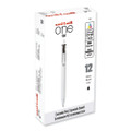 Unione Gel Pen, Retractable, Medium 0.7 Mm, Black Ink, White Barrel, Dozen Unione Gel Pen, Retractable, Medium 0.7 Mm, Black Ink, White Barrel, Dozen