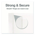 Xtralife Clearvue Non-stick Locking Slant-d Ring Binder, 3 Rings, 1" Capacity, 11 X 8.5, White