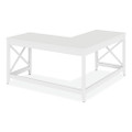 Workspace By Alera L-shaped Farmhouse Desk, 58.27" X 58.27" X 29.53", White