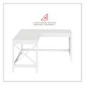 Workspace By Alera L-shaped Farmhouse Desk, 58.27" X 58.27" X 29.53", White