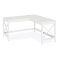 Workspace By Alera L-shaped Farmhouse Desk, 58.27" X 58.27" X 29.53", White