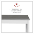 Workspace By Alera L-shaped Farmhouse Desk, 58.27" X 58.27" X 29.53", Gray/white