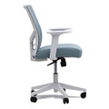 Workspace By Alera Mesh Back Fabric Task Chair, Supports Up To 275 Lb, 17.32" To 21.1" Seat Height, Seafoam Blue Seat/back