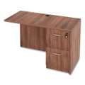 Alera Valencia Series Reversible Return/bridge Shell, 47 1/4w X 23 5/8d X 29 1/2h, Modern Walnut
