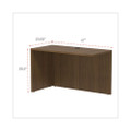 Alera Valencia Series Reversible Return/bridge Shell, 47 1/4w X 23 5/8d X 29 1/2h, Modern Walnut