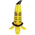 Banana Wet Floor Cones, 11 X 11.15 X 23.25, Yellow/brown/black