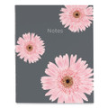Notepro Notebook, 1 Subject, Medium/college Rule, Pink Daisy Cover, 9.25 X 7.25, 75 Sheets