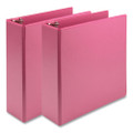 Earth's Choice Plant-based Economy Round Ring View Binders, 3 Rings, 3" Capacity, 11 X 8.5, Pink, 2/pack Earth's Choice Plant-based Economy Round Ring View Binders, 3 Rings, 3" Capacity, 11 X 8.5, Pink, 2/pack
