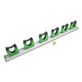 Hang Up Cleaning Tool Holder, 28w X 3.15d X 2.17h, Silver/green Hang Up Cleaning Tool Holder, 28w X 3.15d X 2.17h, Silver/green