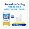 Disinfecting Wipes, Easy Pull Pack, 1-ply, 8 X 7, Lemon Scent, White, 75 Towels/box, 6 Boxes/carton