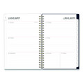 Ashlyn Weekly/monthly Planner, Floral Artwork, 8 X 5, Navy/multicolor Cover, 12-month (jan To Dec): 2024
