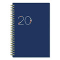 Ashlyn Weekly/monthly Planner, Floral Artwork, 8 X 5, Navy/multicolor Cover, 12-month (jan To Dec): 2024