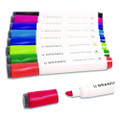 Chisel Tip Low-odor Dry-erase Markers With Erasers, Broad Chisel Tip, Assorted Colors, 24/pack - VISUBR2929U0112