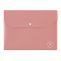 U Eco Document Holder, 0.59" Expansion, 1 Section, Snap Button Closure, Letter Size, Assorted Colors, 10/pack