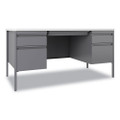 Teachers Pedestal Desks, Left And Right-hand Pedestals: Box/file Drawer Format, 60" X 30" X 29.5", White/platinum