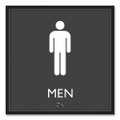 Ada Sign, Men, Plastic, 8 X 8, Clear/white Ada Sign, Men, Plastic, 8 X 8, Clear/white