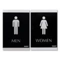 Century Series Office Sign, Men; Women, 6 X 9, Black/silver Century Series Office Sign, Men; Women, 6 X 9, Black/silver