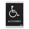 Century Series Office Sign, Accessible, 6 X 9, Black/silver Century Series Office Sign, Accessible, 6 X 9, Black/silver