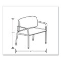 Accommodate Series Bariatric Chair With Arms, 33.5" X 21.5" X 32.5", Elysian Seat, Elysian Back, Charblack Legs