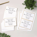 Invitation Cards With Metallic Border, Inkjet/laser, 80 Lb, 5 X 7, Matte White, 2 Cards/sheet, 15 Sheets/pack