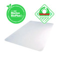 Ecotex Marlon Bioplus Rectangular Polycarbonate Chair Mat For Low/medium Pile Carpets, Rectangular, 35 X 47, Clear